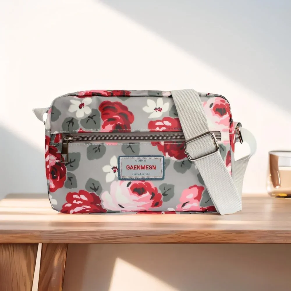 Women Lightweight Oilcloth Crossbody Bag Small Travel Purse